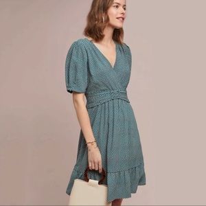 Anthropologie Maeve Kiely Belted Dress